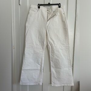 Ann Taylor LOFT the wide leg white jeans